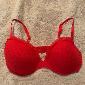 Red bra with hearts
